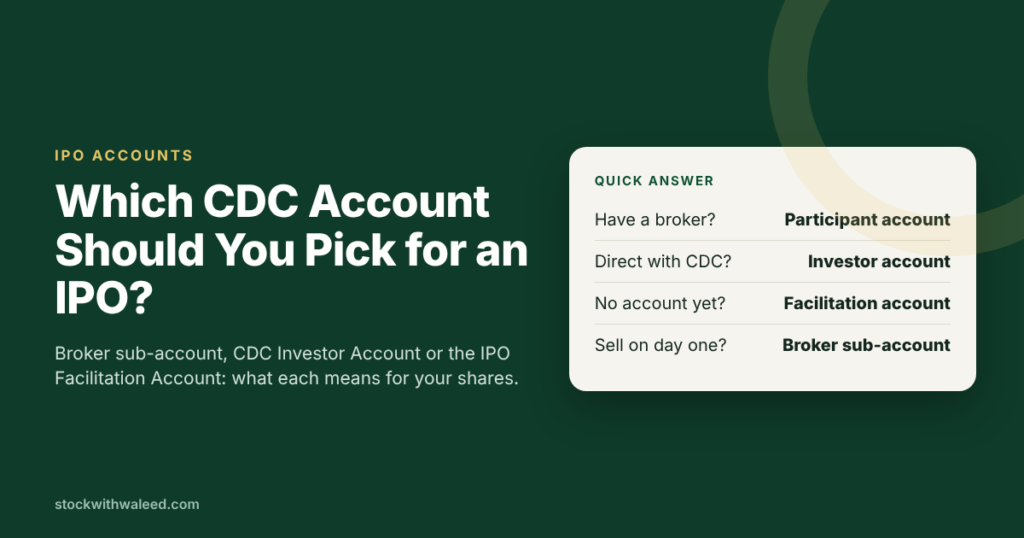 Quick guide to choosing a CDC account for an IPO: broker sub-account, CDC Investor Account or IPO Facilitation Account